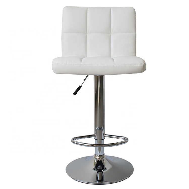 GUYOU GY-1068 PU Leather Club Home Kitchen Steel Bar Stool white color