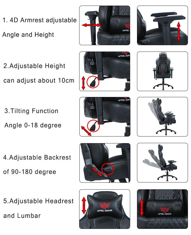 Y-2520 Shaped Sponge Game Chair function