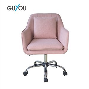 Guyou Pink Accent Chair Height Adjustable With Castors X-5111