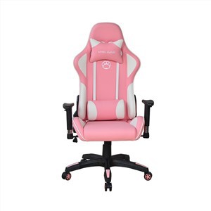 T-7105 Pink White Reclining Gaming Chair