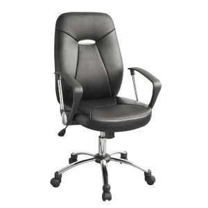 Y-1758 Hot Selling Black Swivel PU+PVC Cheap Task Chair Product Description