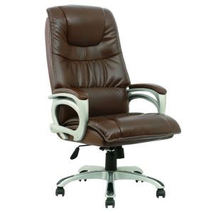 Y-2752 High-end lift brown color high back steel height adjustable chair