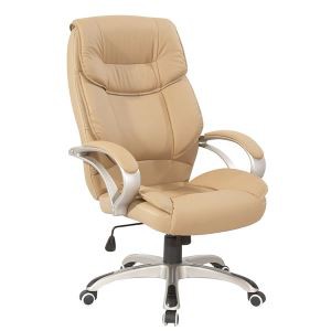 Y-2791 High quality cream color swivel leather executive chair