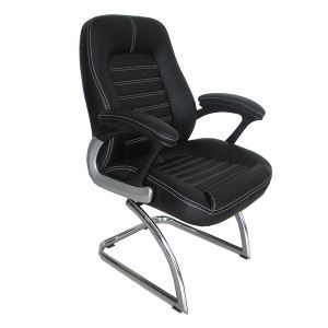 Y-2865C modern fashion black back leather office chair / low back staff chair