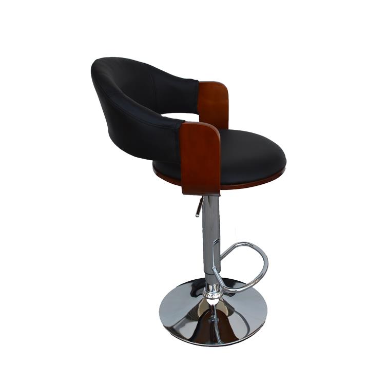 High Chair Bar Stool PU Leather Seat With Backrest  right side