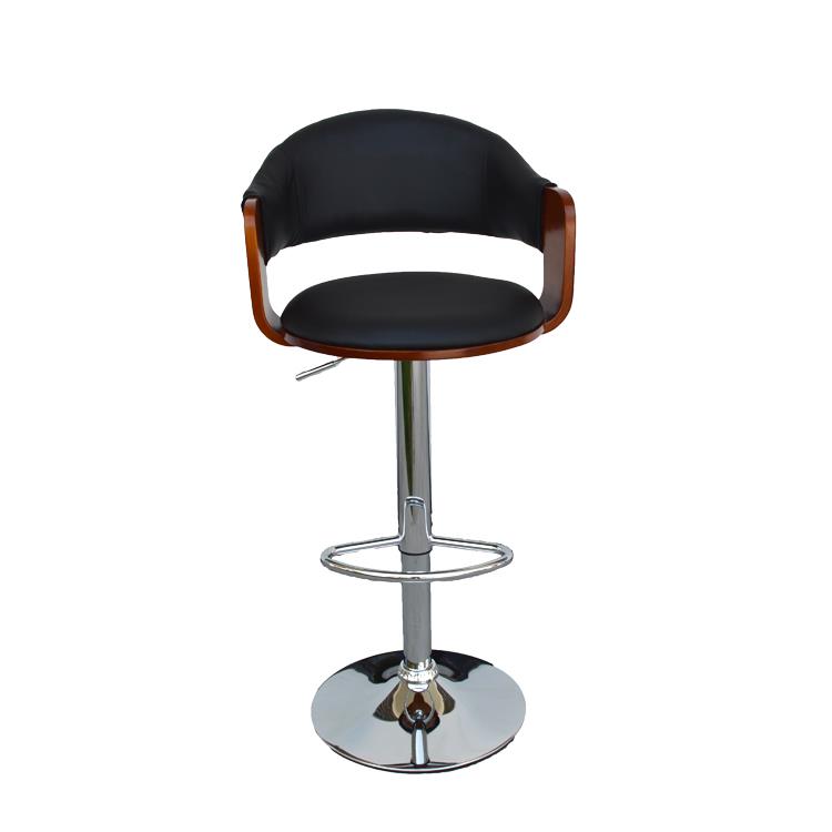 High Chair Bar Stool PU Leather Seat With Backrest  front