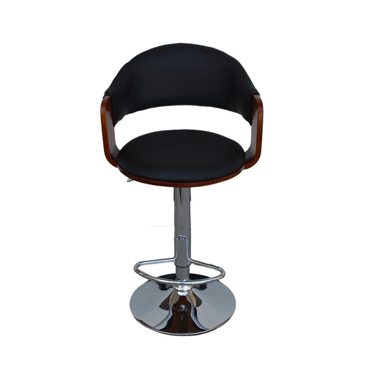 High Chair Bar Stool PU Leather Seat With Backrest  positive