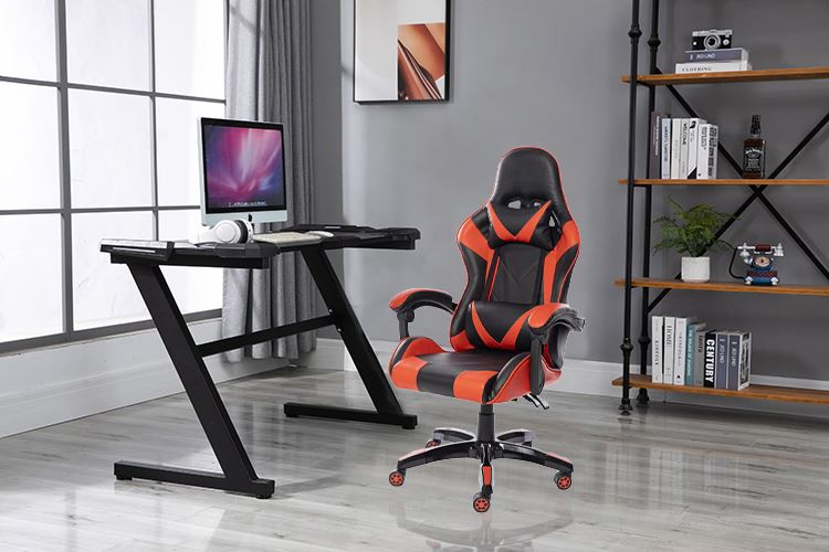  Ergonomic Racing Style PU Leather Gamer Chair Reclining Gaming Desk Chair display 1