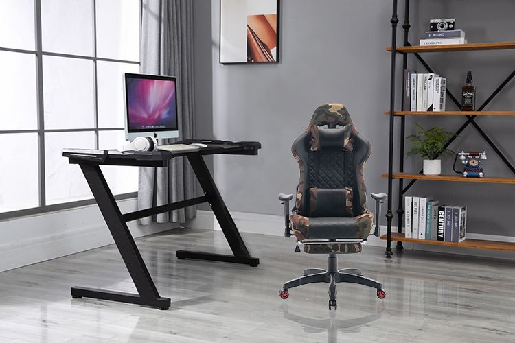 Y-2-2446A Office Task Chair High Back Racing Style PC Computer Chair Ergonomic E-Sports Gamer Chair With Footrest occasion display 1