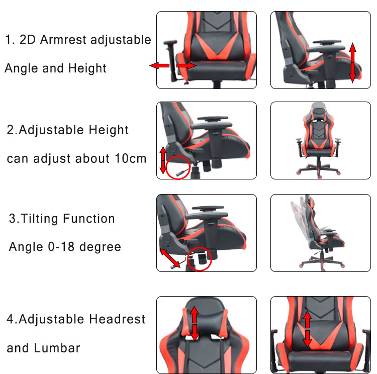 armrest modern custom Reclining Relax Racing Gaming Chair material