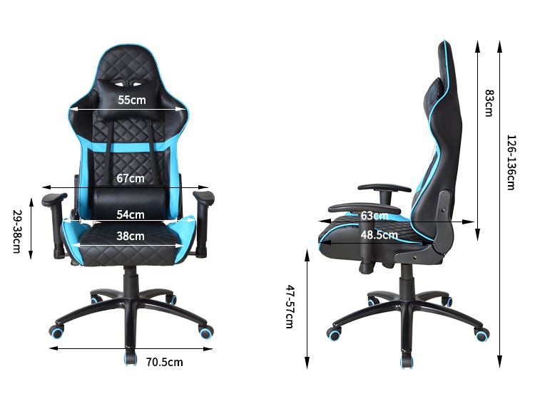 PU leather Gaming Chairs size