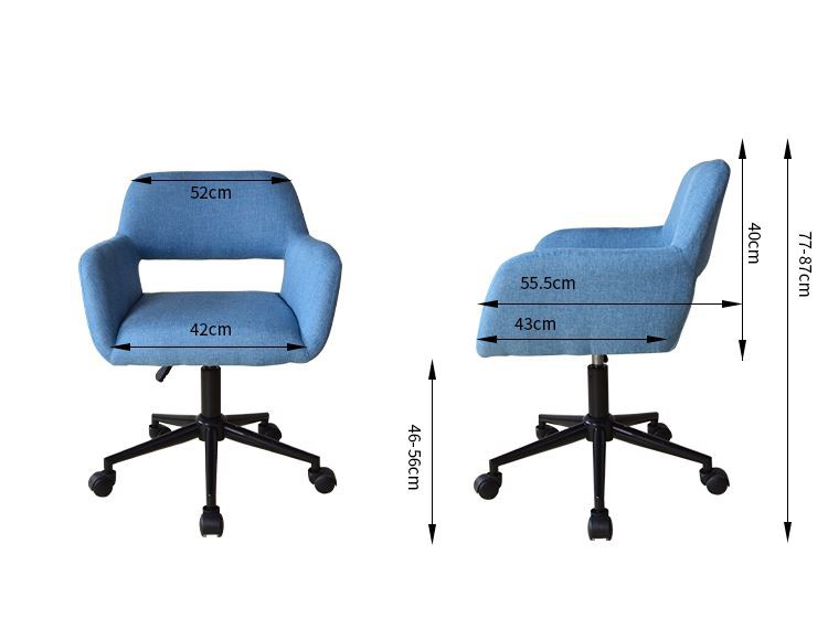 desk accent chair size