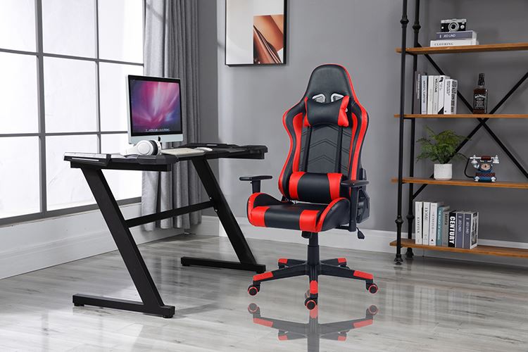 GUYOU Y-2513 Comfortable Pu Leather And Beautiful Backrest Design Reclining Gaming Chair application occasion display 1