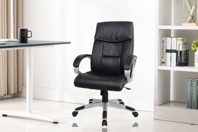 Ergonomic Office Chair PU Executive Seat Leather Simple Design High Back Desk Chair Y-2592 occasion display