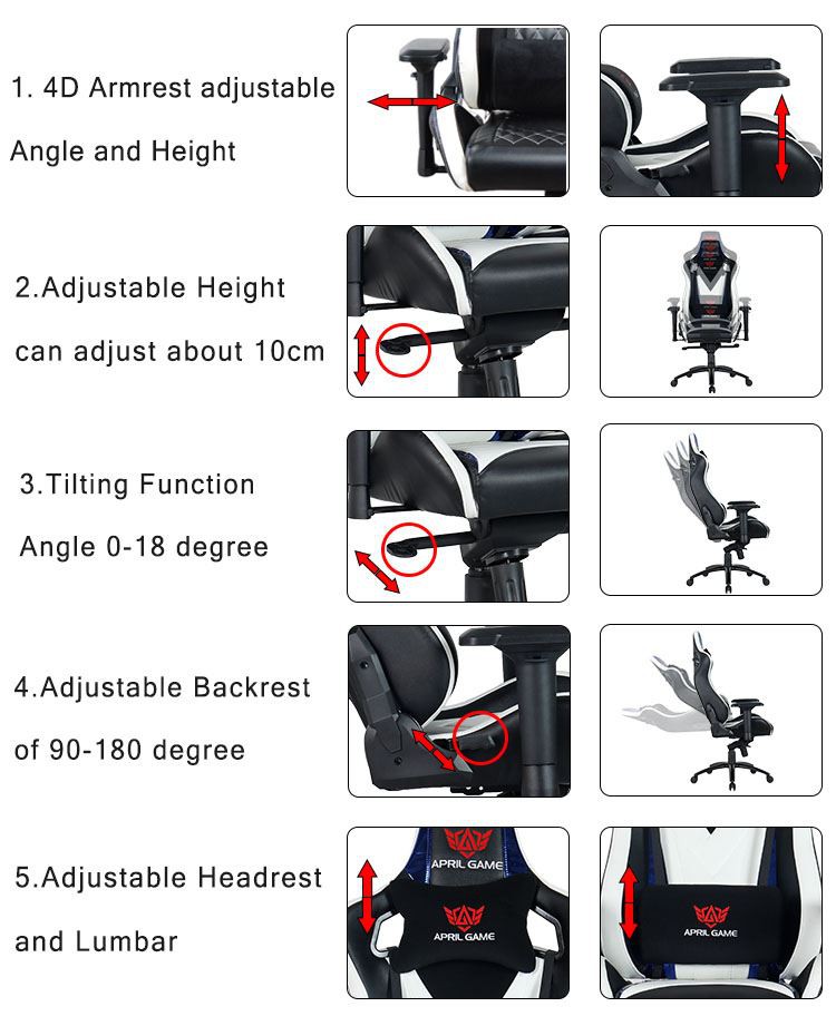 Wholesale New Design Dota 2 Gaming Office Chair function display