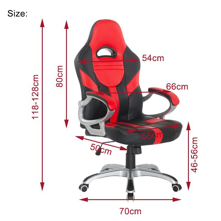 Y-2899 Black And Blue Car Seat Style Office Chair size