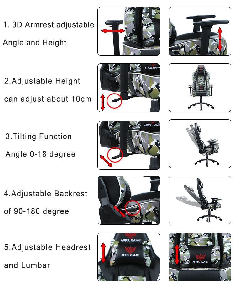 Camouflage Gaming Chair material