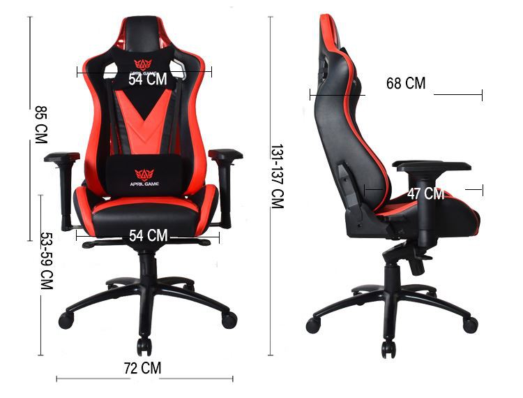 Y-2582 High Back Red Gaming Chair size