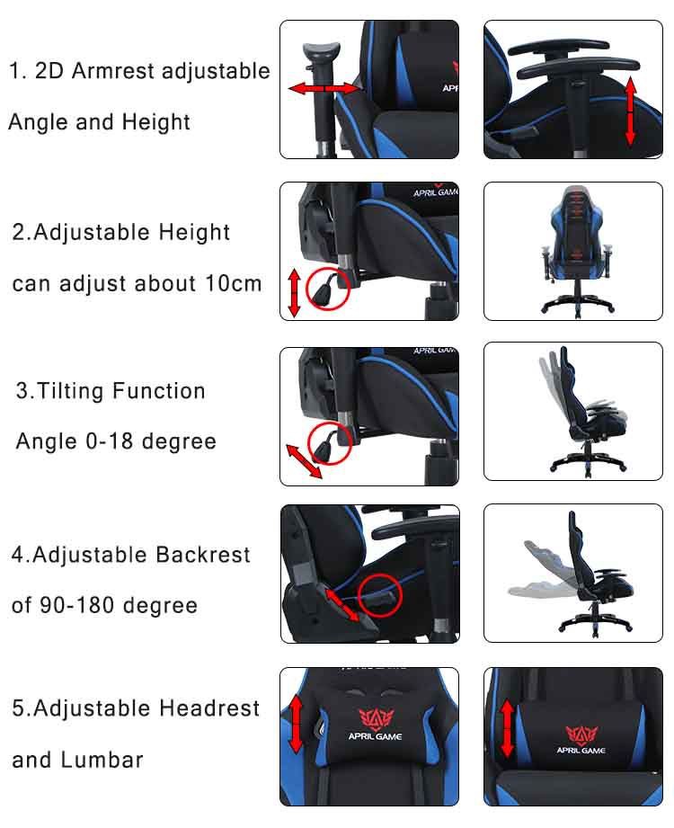 Y-2575 Classical Style Gamer Chair function