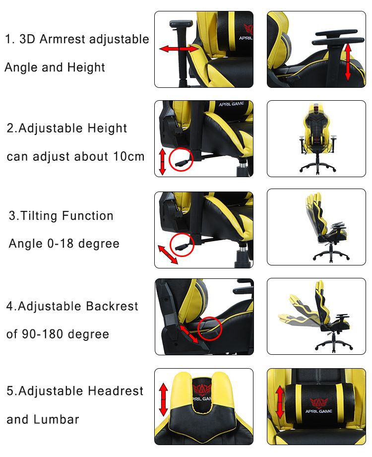 Y-2576 Large Size Gaming Chair function