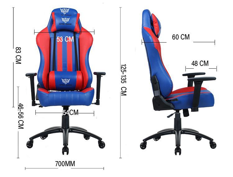 Y-2579 Cold Cure Foam Gaming Chair size