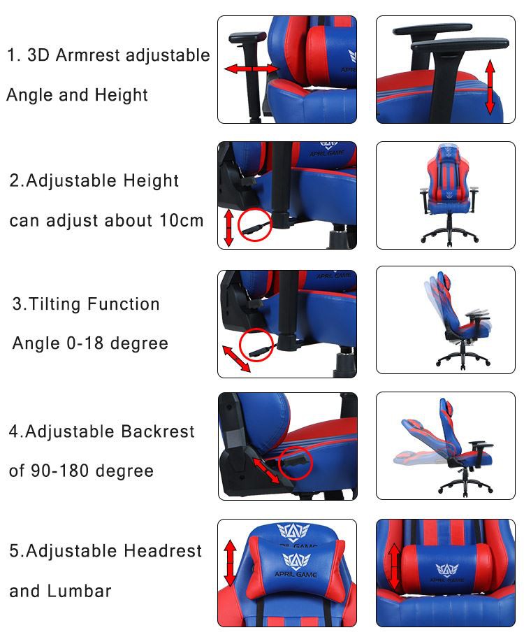 Y-2579 Cold Cure Foam Gaming Chair function