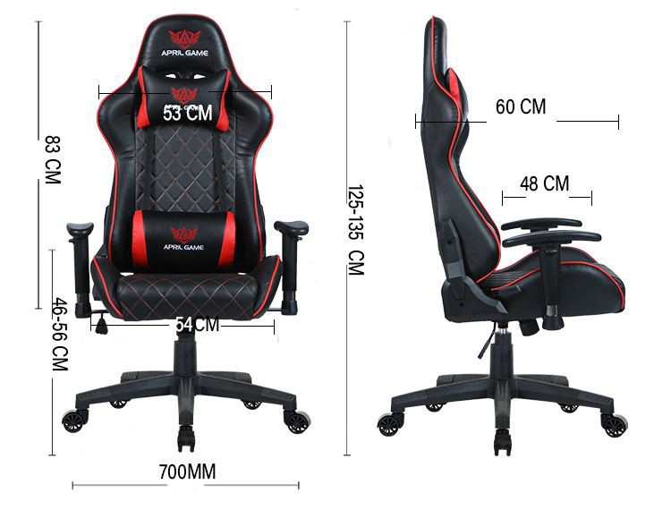 Y-2581 Crystal Style Gaming Chair size