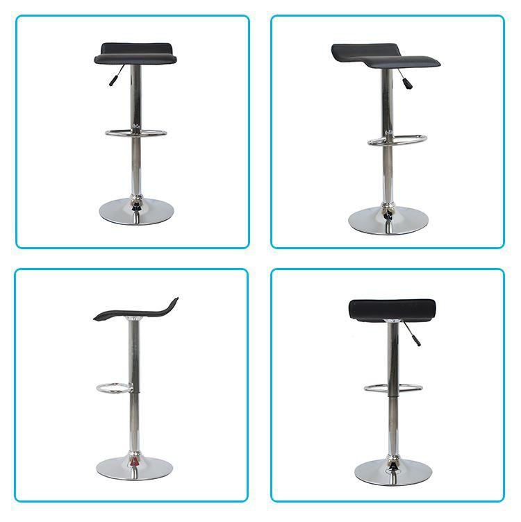 360 Degree Swivel Adjustable Bar Stool Modern Leather Bar Chair angles display