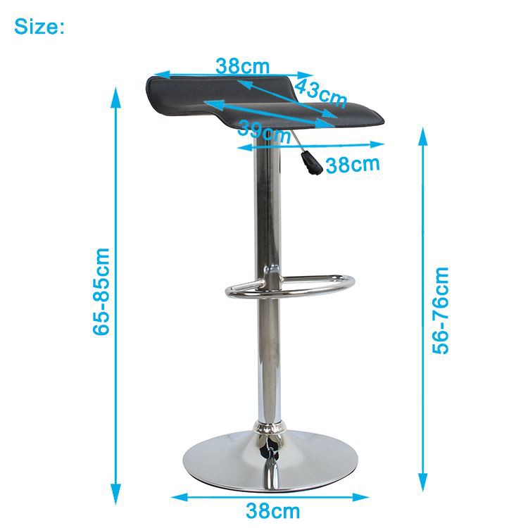 360 Degree Swivel Adjustable Bar Stool Modern Leather Bar Chair size