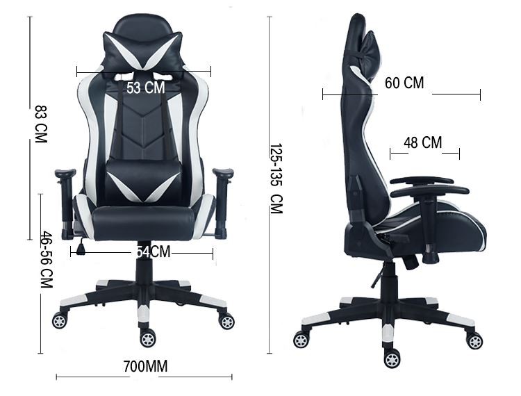 GUYOU Y-2515 Pu Leather Exquisite Backrest Craft Design Reclining Gaming Chair For Rest size