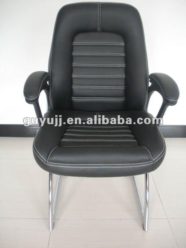 Y-2865C modern fashion black back leather office chair/low back staff chair