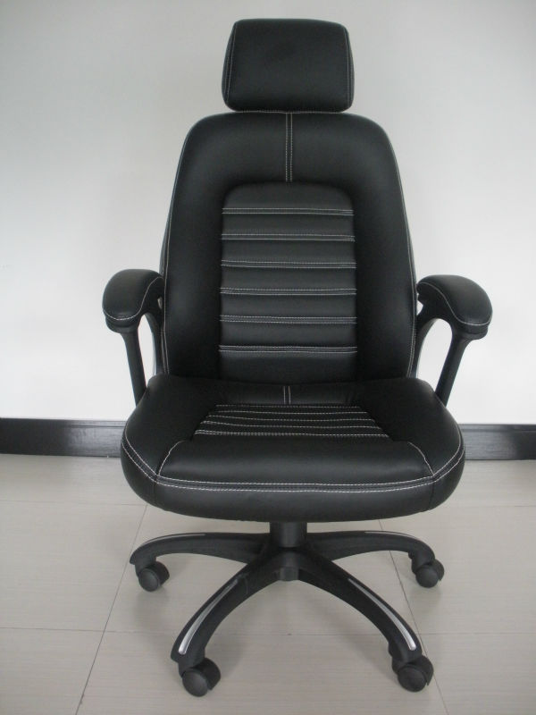 Y-2865 Zhejiang black boss leather swivel lift office chair