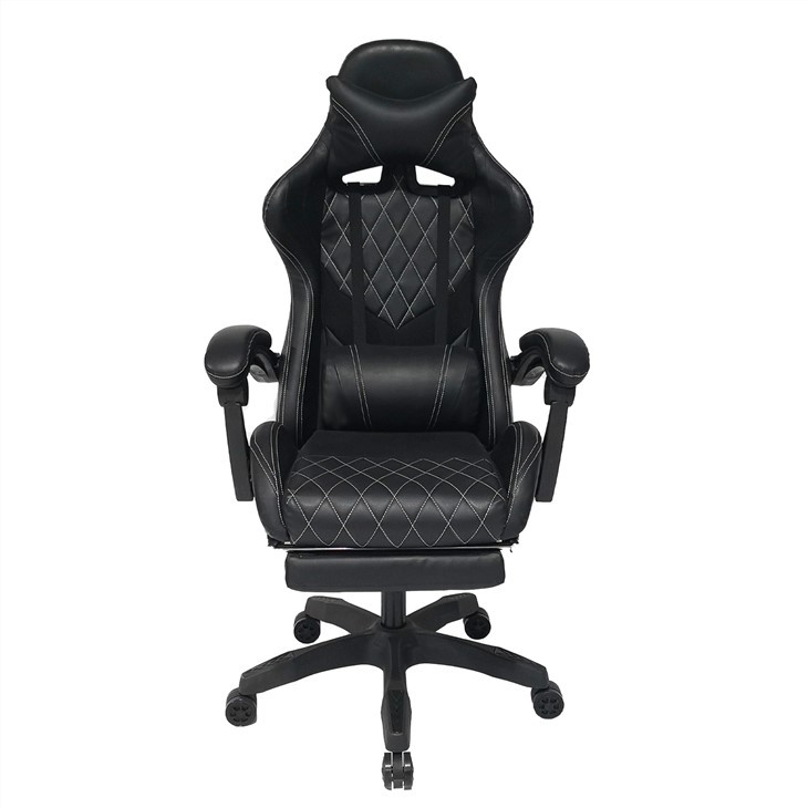 Y-1-2439 Ergonomic Video Gaming Chair Executive Reclining Computer Chair With Lumbar Support And Retractable Footrest