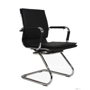 Y-1763C Fancy middle back conference chair with Padded Armrests/steel PU office chair