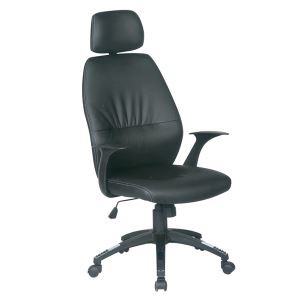 Y-1857 Quality Black PU Leather  Boss Office Chair With Headrest