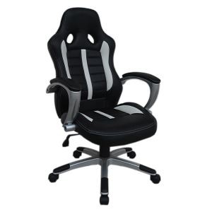 Y-2712 Black+White Modern Executive Racing Office Chair Racing Chair