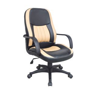 Y-2714 Black+Brown Simple Design Small Office Chair