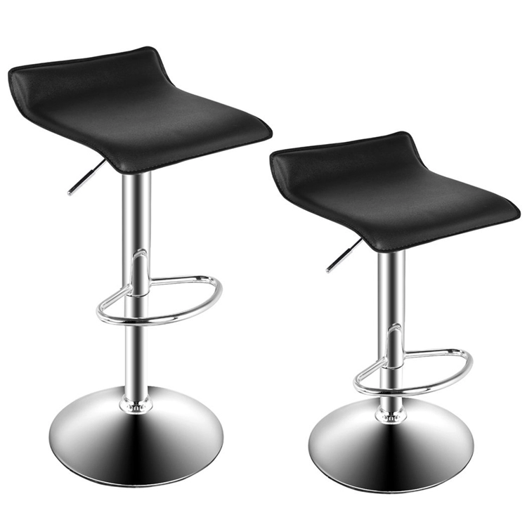 360 Degree Swivel Adjustable Bar Stool, Modern Leather Bar Chair